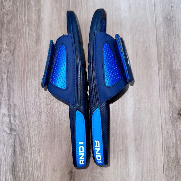 AND1 Navy and Blue Slides - Men's Size 8 - Picture 6 of 8